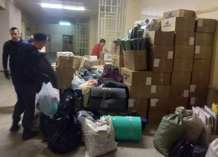 Псков гуманитарная помощь мобилизованным-беженцам Донбасса-сбор пункт