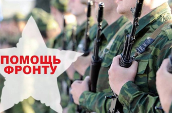 На фото бойцы с оружием стоят в едином строю с подписью на картинке: Помощь фронту Победы.